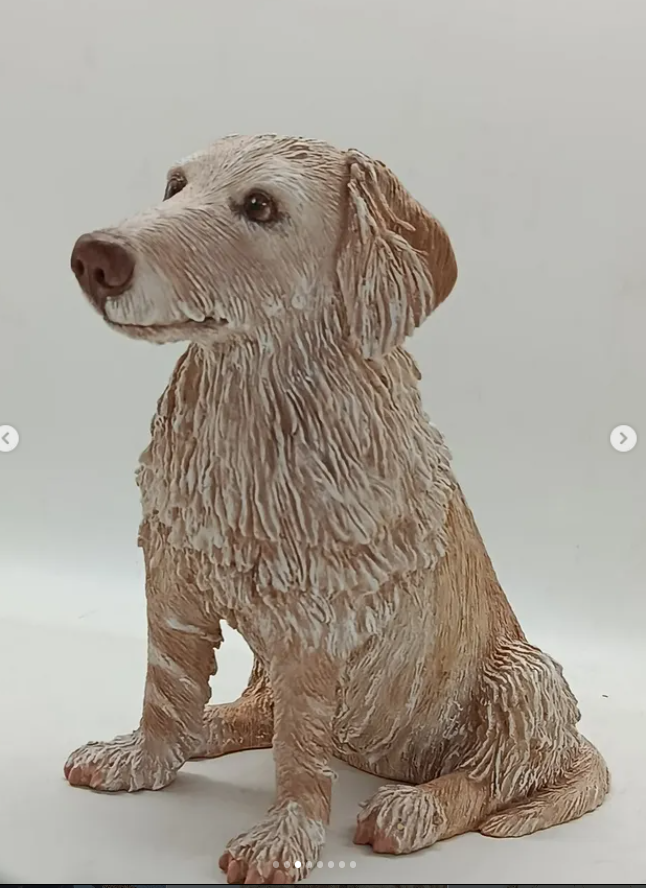 Escultura cerámica de perro
